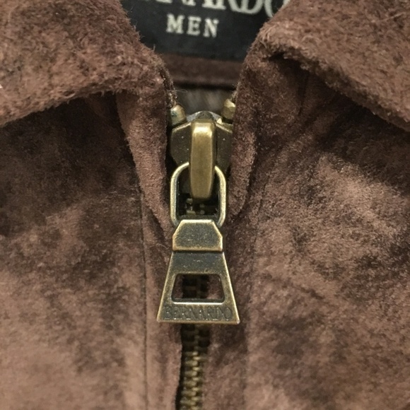 Men's Bernardo Brown Suede Leather Jacket Coat - Picture 4 of 8